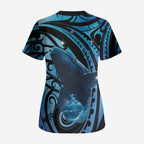 New Zealand Matariki Scrub Top Maori Humpback Whale Galaxy