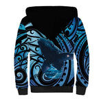 New Zealand Matariki Sherpa Hoodie Maori Humpback Whale Galaxy