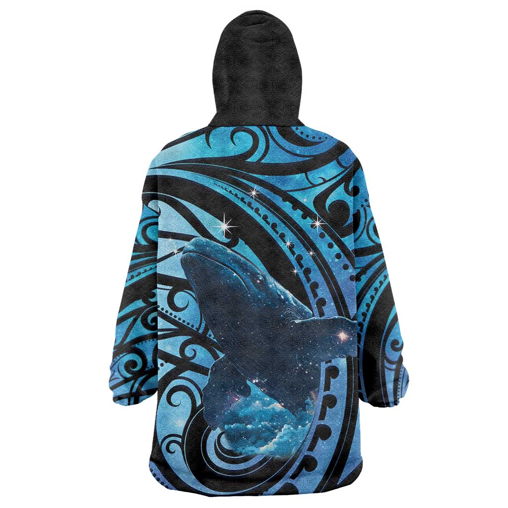 New Zealand Matariki Wearable Blanket Hoodie Maori Humpback Whale Galaxy