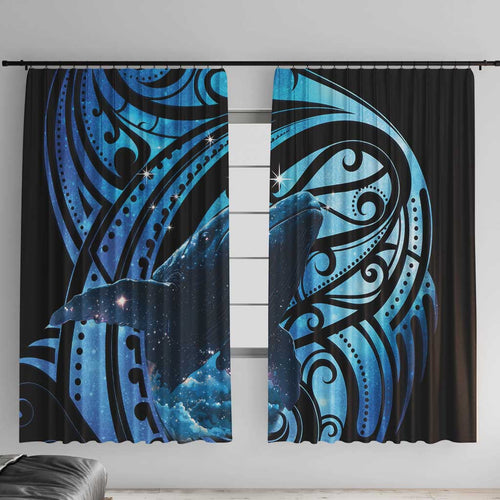 New Zealand Matariki Window Curtain Maori Humpback Whale Galaxy