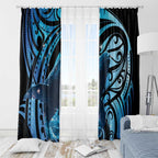 New Zealand Matariki Window Curtain Maori Humpback Whale Galaxy