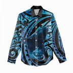 New Zealand Matariki Women Casual Shirt Maori Humpback Whale Galaxy