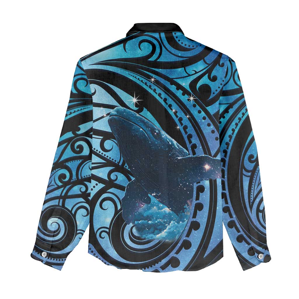 New Zealand Matariki Women Casual Shirt Maori Humpback Whale Galaxy