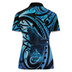 New Zealand Matariki Women Polo Shirt Maori Humpback Whale Galaxy