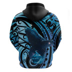 New Zealand Matariki Zip Hoodie Maori Humpback Whale Galaxy