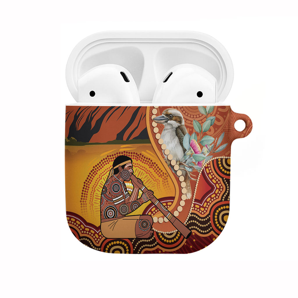 Australia Didgeridoo AirPods Case Aussie Kookaburra Indigenous Dot Art