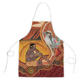 Australia Didgeridoo Apron Aussie Kookaburra Indigenous Dot Art