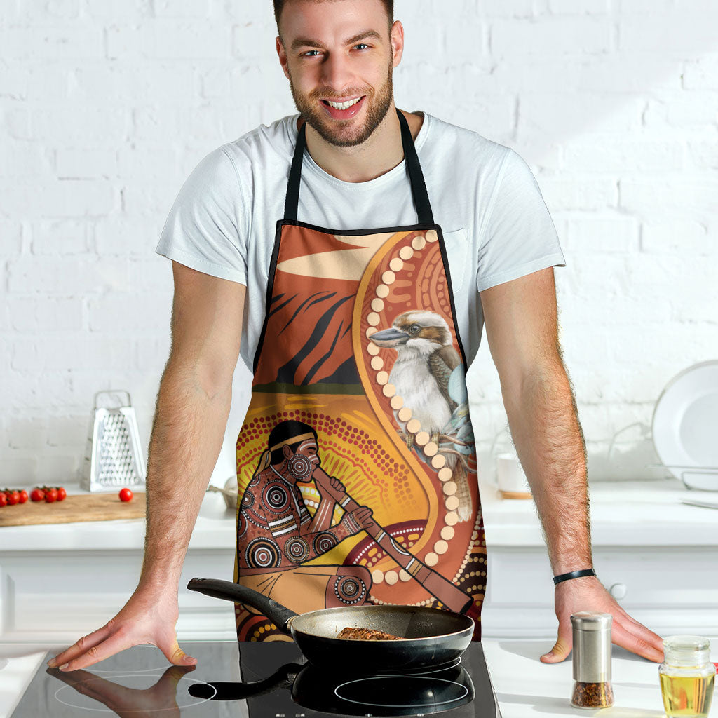 Australia Didgeridoo Apron Aussie Kookaburra Indigenous Dot Art