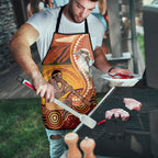 Australia Didgeridoo Apron Aussie Kookaburra Indigenous Dot Art