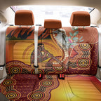 Australia Didgeridoo Back Car Seat Cover Aussie Kookaburra Indigenous Dot Art
