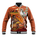 Australia Didgeridoo Baseball Jacket Aussie Kookaburra Indigenous Dot Art