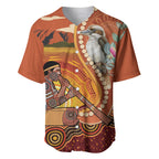 Australia Didgeridoo Baseball Jersey Aussie Kookaburra Indigenous Dot Art
