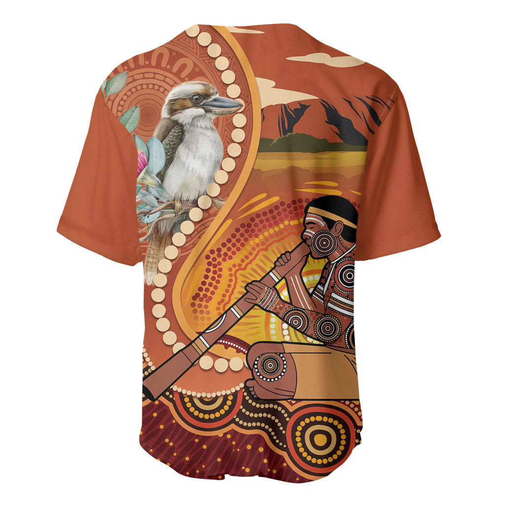 Australia Didgeridoo Baseball Jersey Aussie Kookaburra Indigenous Dot Art