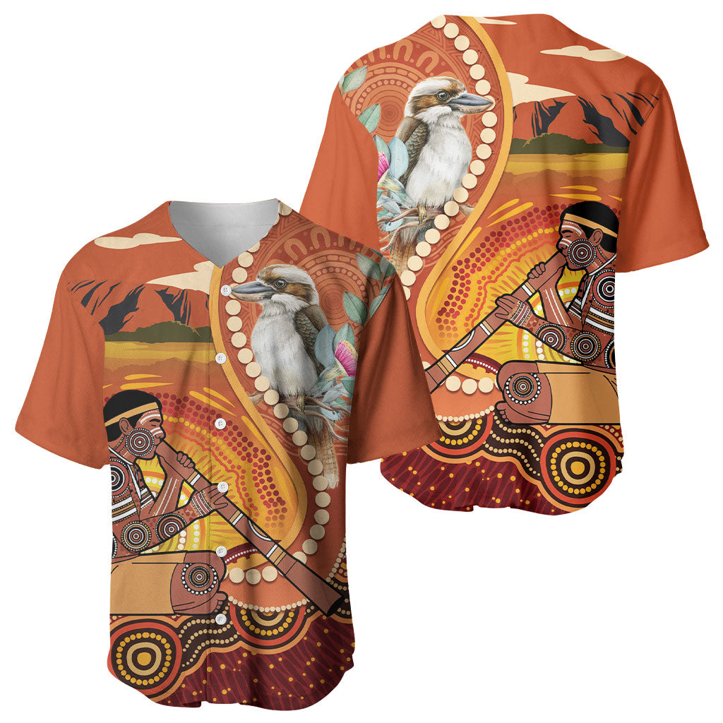 Australia Didgeridoo Baseball Jersey Aussie Kookaburra Indigenous Dot Art