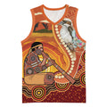 Australia Didgeridoo Basketball Jersey Aussie Kookaburra Indigenous Dot Art
