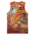 Australia Didgeridoo Basketball Jersey Aussie Kookaburra Indigenous Dot Art