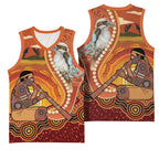 Australia Didgeridoo Basketball Jersey Aussie Kookaburra Indigenous Dot Art