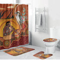 Australia Didgeridoo Bathroom Set Aussie Kookaburra Indigenous Dot Art