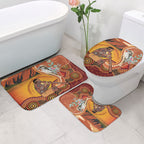 Australia Didgeridoo Bathroom Set Aussie Kookaburra Indigenous Dot Art
