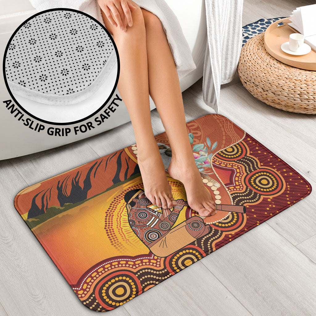 Australia Didgeridoo Bathroom Set Aussie Kookaburra Indigenous Dot Art