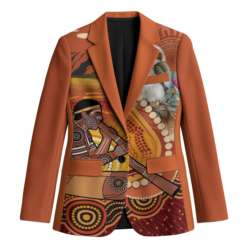 Australia Didgeridoo Blazer Aussie Kookaburra Indigenous Dot Art