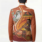 Australia Didgeridoo Blazer Aussie Kookaburra Indigenous Dot Art