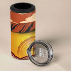 Australia Didgeridoo 4 in 1 Can Cooler Tumbler Aussie Kookaburra Indigenous Dot Art