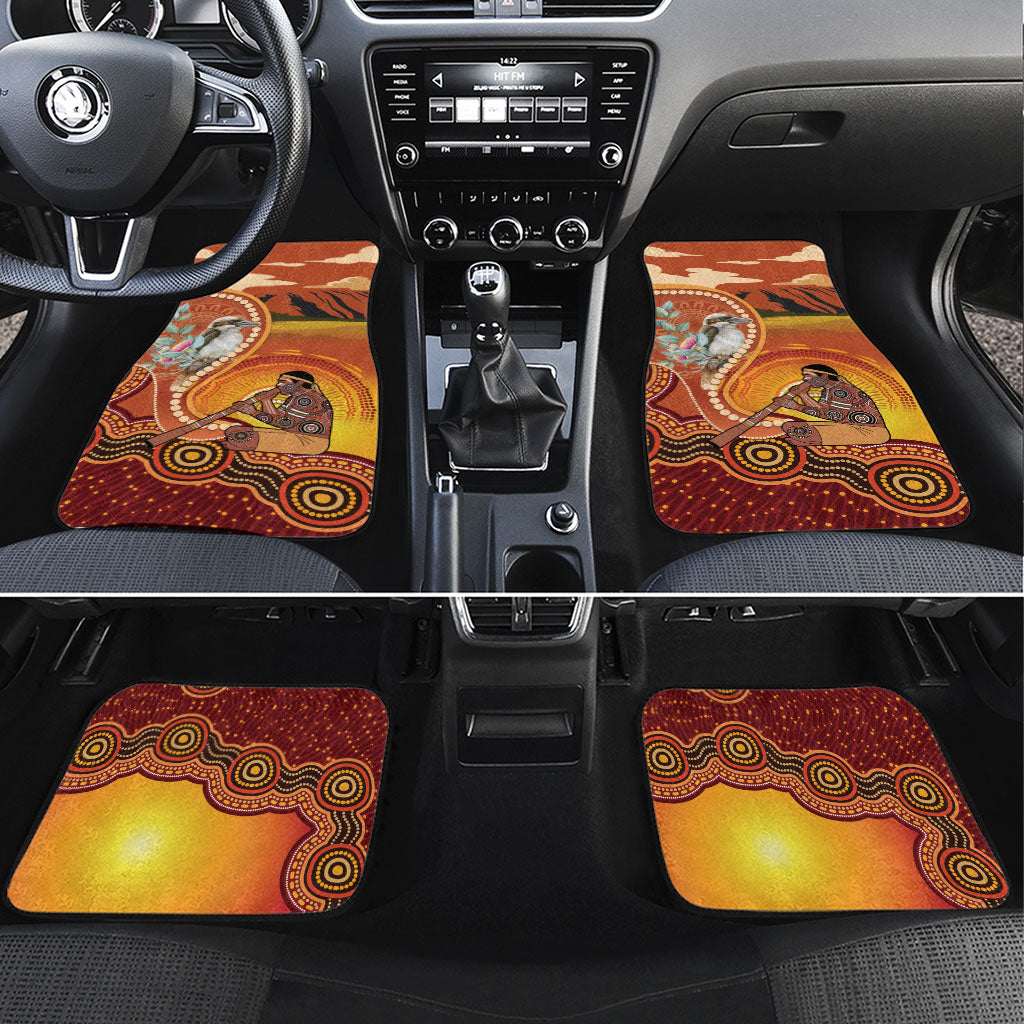 Australia Didgeridoo Car Mats Aussie Kookaburra Indigenous Dot Art