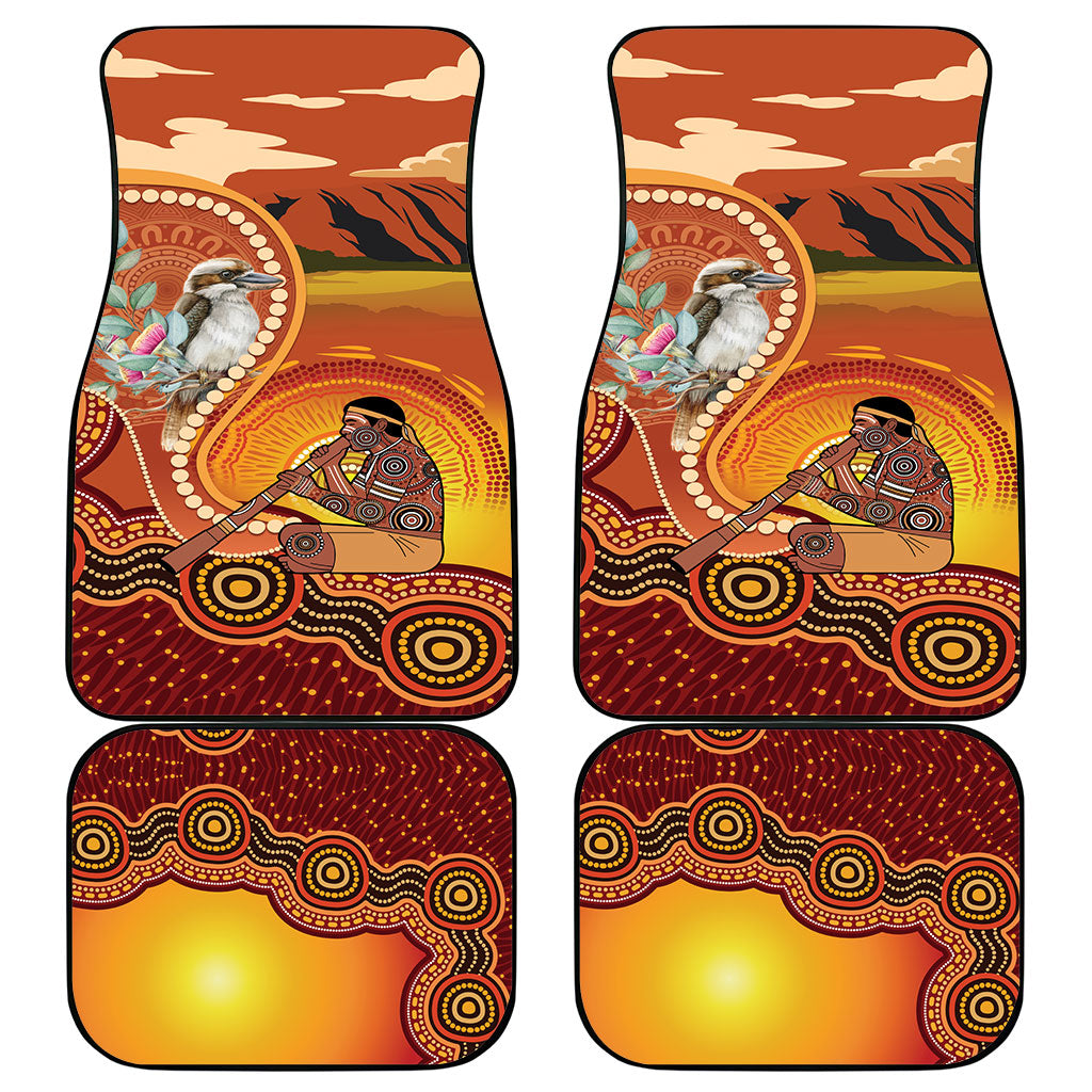 Australia Didgeridoo Car Mats Aussie Kookaburra Indigenous Dot Art