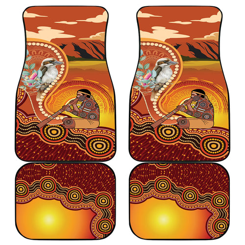 Australia Didgeridoo Car Mats Aussie Kookaburra Indigenous Dot Art