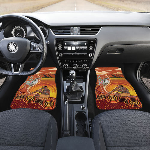 Australia Didgeridoo Car Mats Aussie Kookaburra Indigenous Dot Art