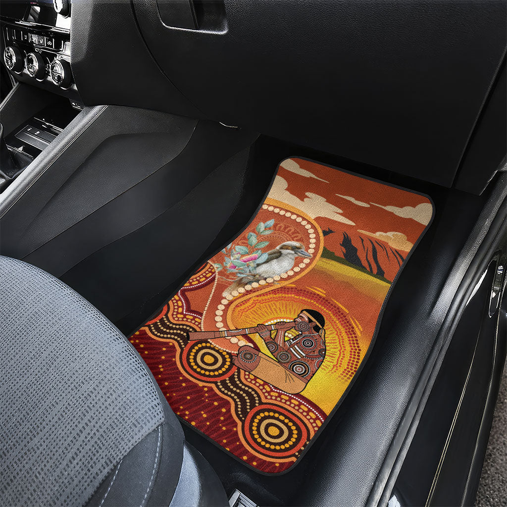 Australia Didgeridoo Car Mats Aussie Kookaburra Indigenous Dot Art