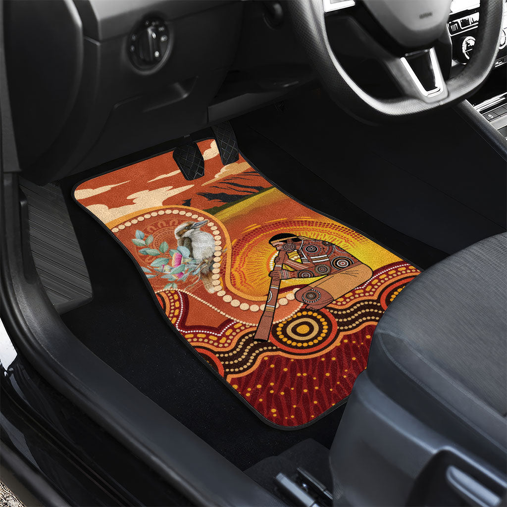 Australia Didgeridoo Car Mats Aussie Kookaburra Indigenous Dot Art