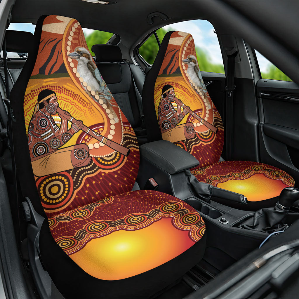 Australia Didgeridoo Car Seat Cover Aussie Kookaburra Indigenous Dot Art