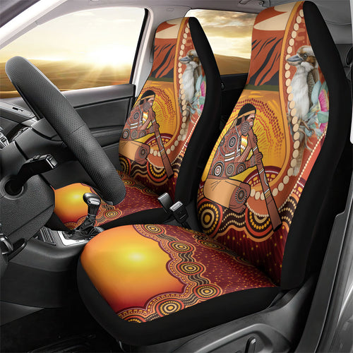 Australia Didgeridoo Car Seat Cover Aussie Kookaburra Indigenous Dot Art