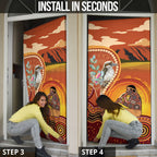 Australia Didgeridoo Door Cover Aussie Kookaburra Indigenous Dot Art