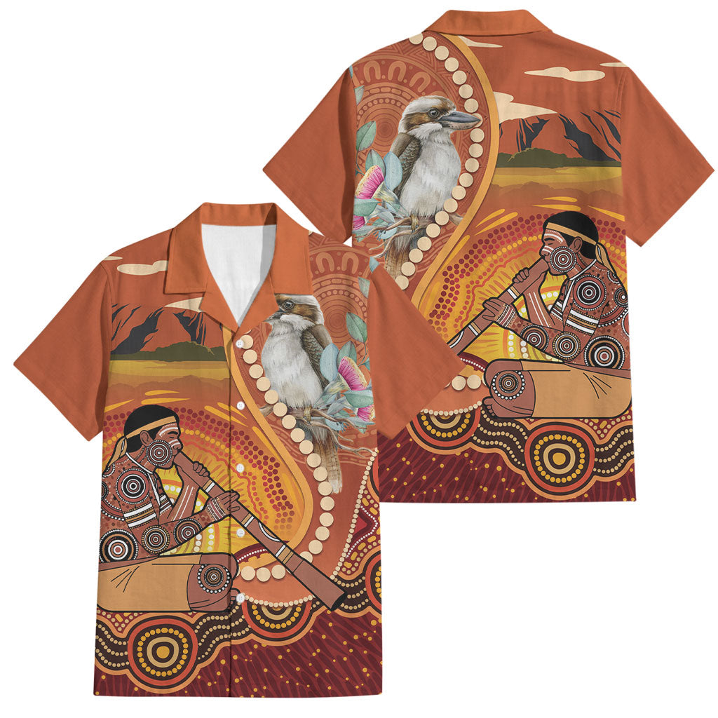 Australia Didgeridoo Family Matching Tank Maxi Dress and Hawaiian Shirt Aussie Kookaburra Indigenous Dot Art