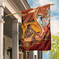 Australia Didgeridoo Garden Flag Aussie Kookaburra Indigenous Dot Art