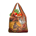 Australia Didgeridoo Grocery Bag Aussie Kookaburra Indigenous Dot Art