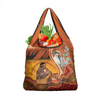 Australia Didgeridoo Grocery Bag Aussie Kookaburra Indigenous Dot Art