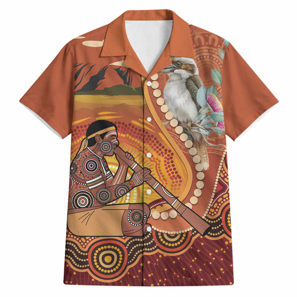 Australia Didgeridoo Hawaiian Shirt Aussie Kookaburra Indigenous Dot Art