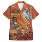 Australia Didgeridoo Hawaiian Shirt Aussie Kookaburra Indigenous Dot Art