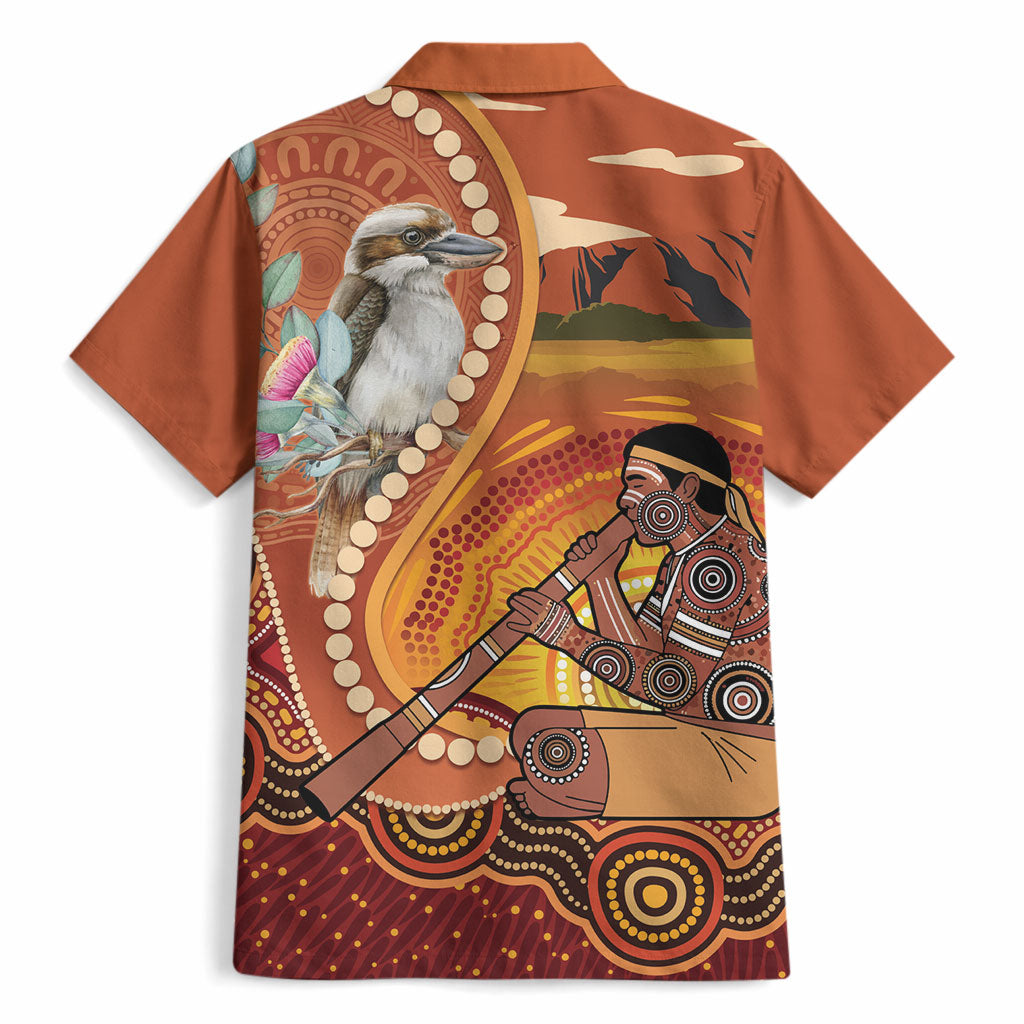 Australia Didgeridoo Hawaiian Shirt Aussie Kookaburra Indigenous Dot Art