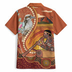Australia Didgeridoo Hawaiian Shirt Aussie Kookaburra Indigenous Dot Art