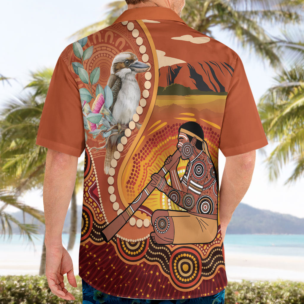 Australia Didgeridoo Hawaiian Shirt Aussie Kookaburra Indigenous Dot Art