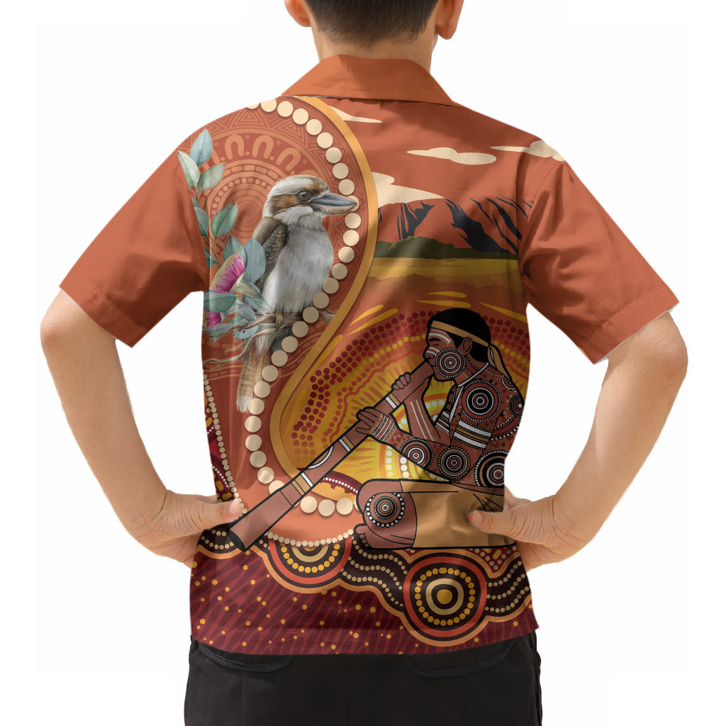 Australia Didgeridoo Hawaiian Shirt Aussie Kookaburra Indigenous Dot Art