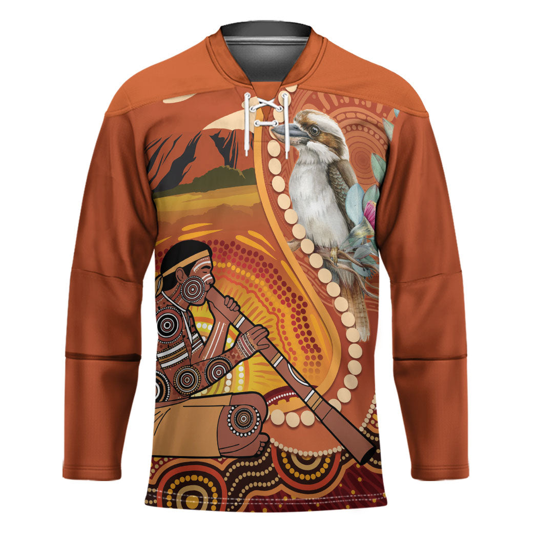 Australia Didgeridoo Hockey Jersey Aussie Kookaburra Indigenous Dot Art