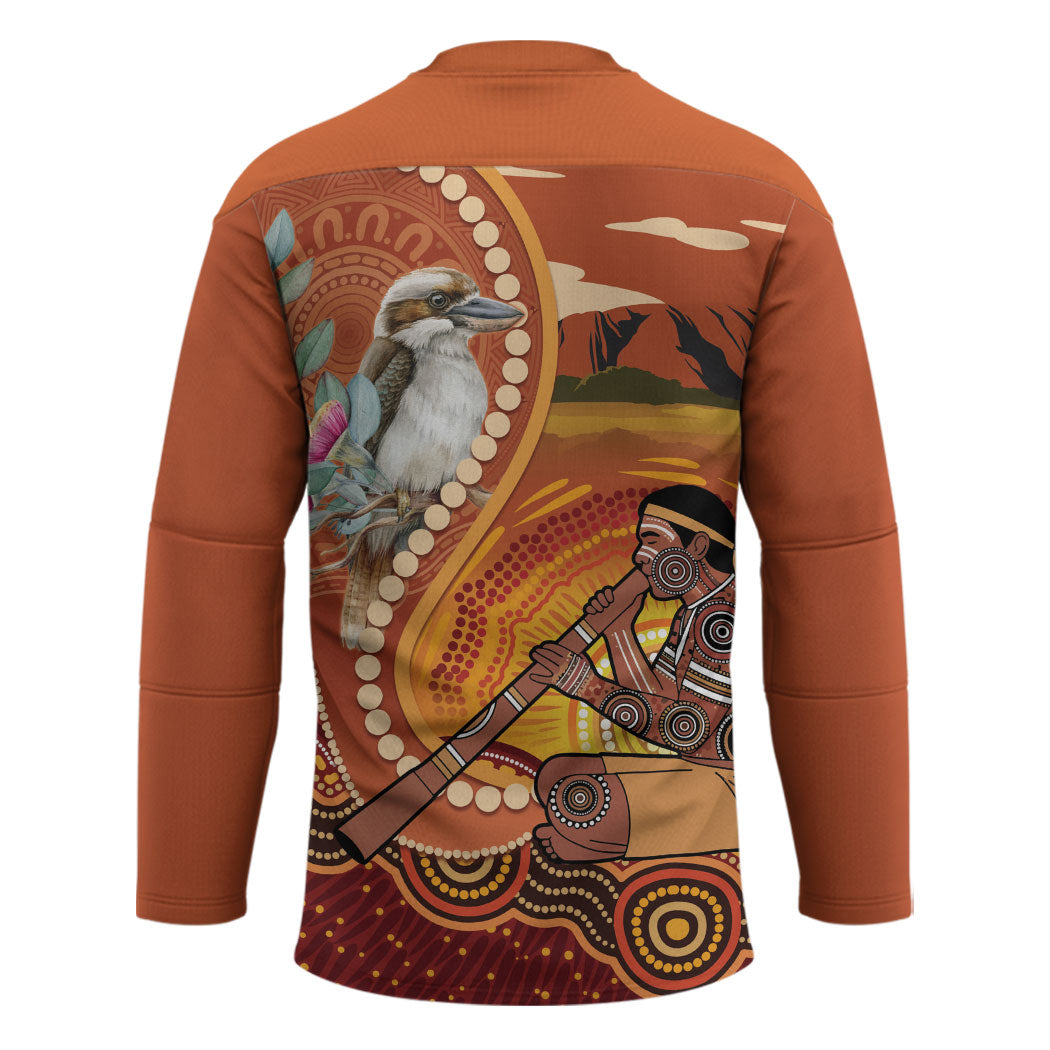 Australia Didgeridoo Hockey Jersey Aussie Kookaburra Indigenous Dot Art