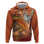 Australia Didgeridoo Hoodie Aussie Kookaburra Indigenous Dot Art