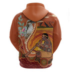 Australia Didgeridoo Hoodie Aussie Kookaburra Indigenous Dot Art